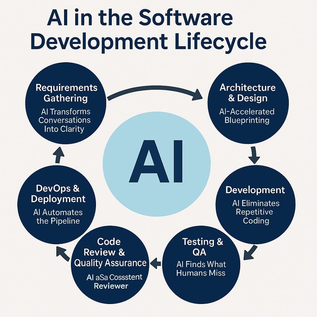 AI in the Software Development Lifecycle.  How AI Accelerates Every Phase